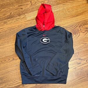Nike Kids Georgia UGA Black and Red Hoodie